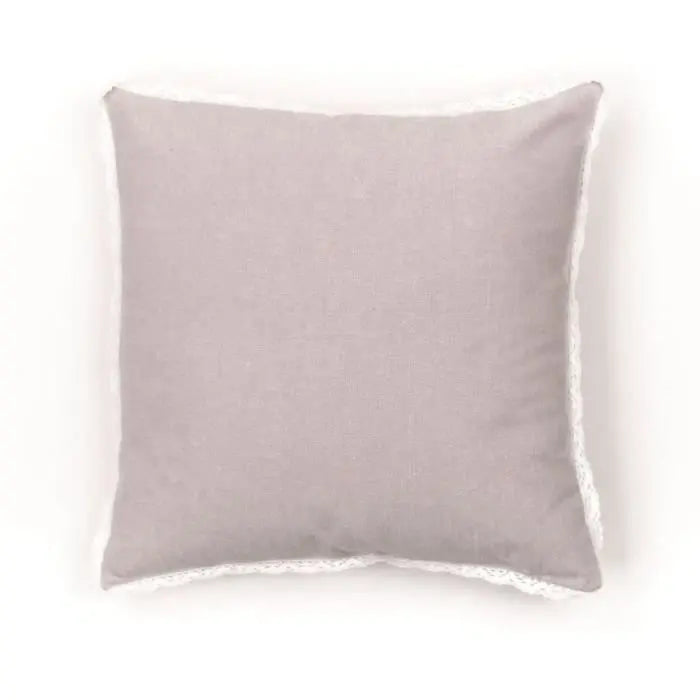 Coussin - TODAY - CHARME - Chambray x Dentelle Berenice - 40 x 40 cm Mamm
