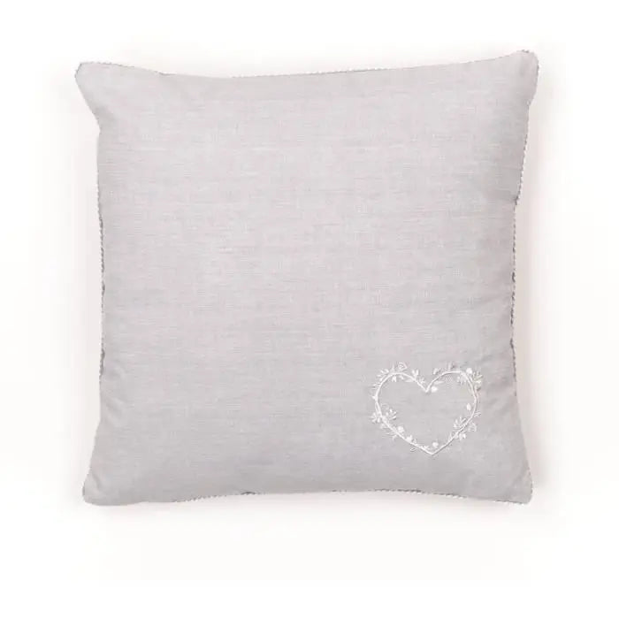 Coussin - TODAY - CHARME - Chambray x Petite broderie Constance - 40 x 40 cm Octopia