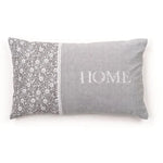 Coussin - TODAY - CHARME - Imprimé x Chambray x Broderie Capucine - 30 x 50 cm Octopia