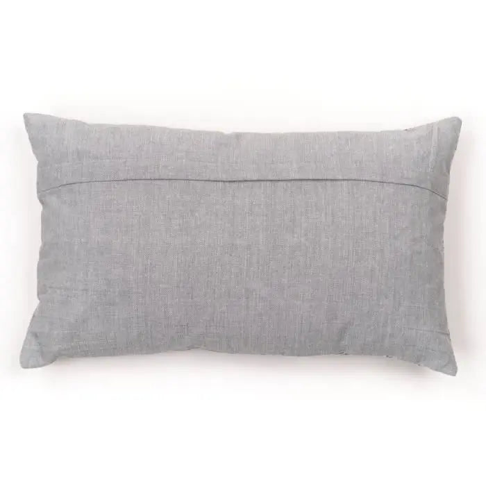 Coussin - TODAY - CHARME - Imprimé x Chambray x Broderie Capucine - 30 x 50 cm Octopia