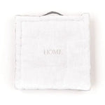 Coussin de sol - TODAY - CHARME - Slub x Chambray x Broderie Capucine - 40 x 40 x 10 cm Octopia