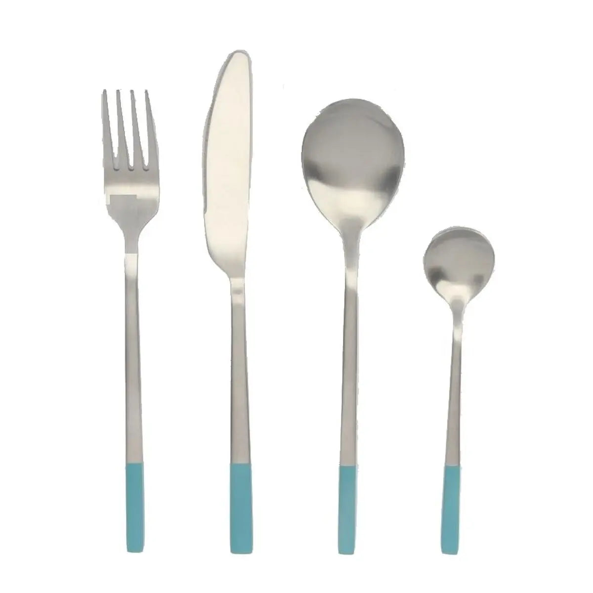 Couverts DKD Home Decor Bleu Argenté Acier inoxydable 16 Pièces Mamm