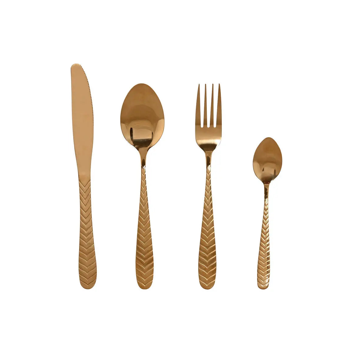 Couverts Home ESPRIT Doré Acier inoxydable 2 x 0,4 x 22,5 cm 16 Pièces Mamm