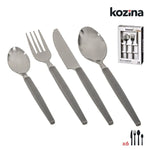 Couverts Kozina Gris Acier 24 Pièces Mamm