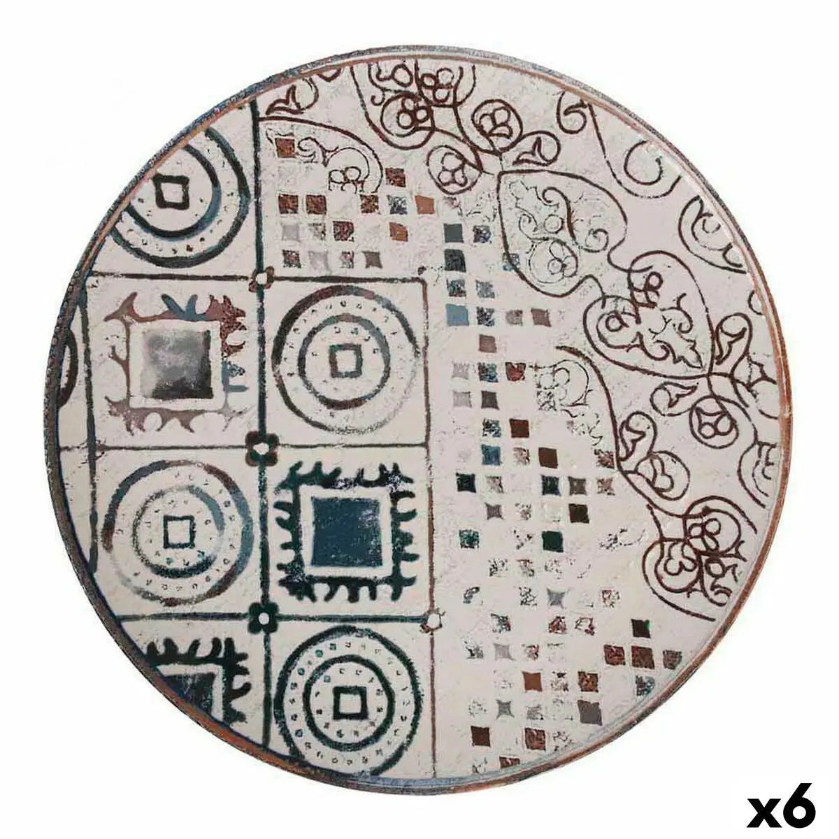 Dessous d'Assiette La Mediterránea Grecia Porcelaine (6 Unités) Bigbuy