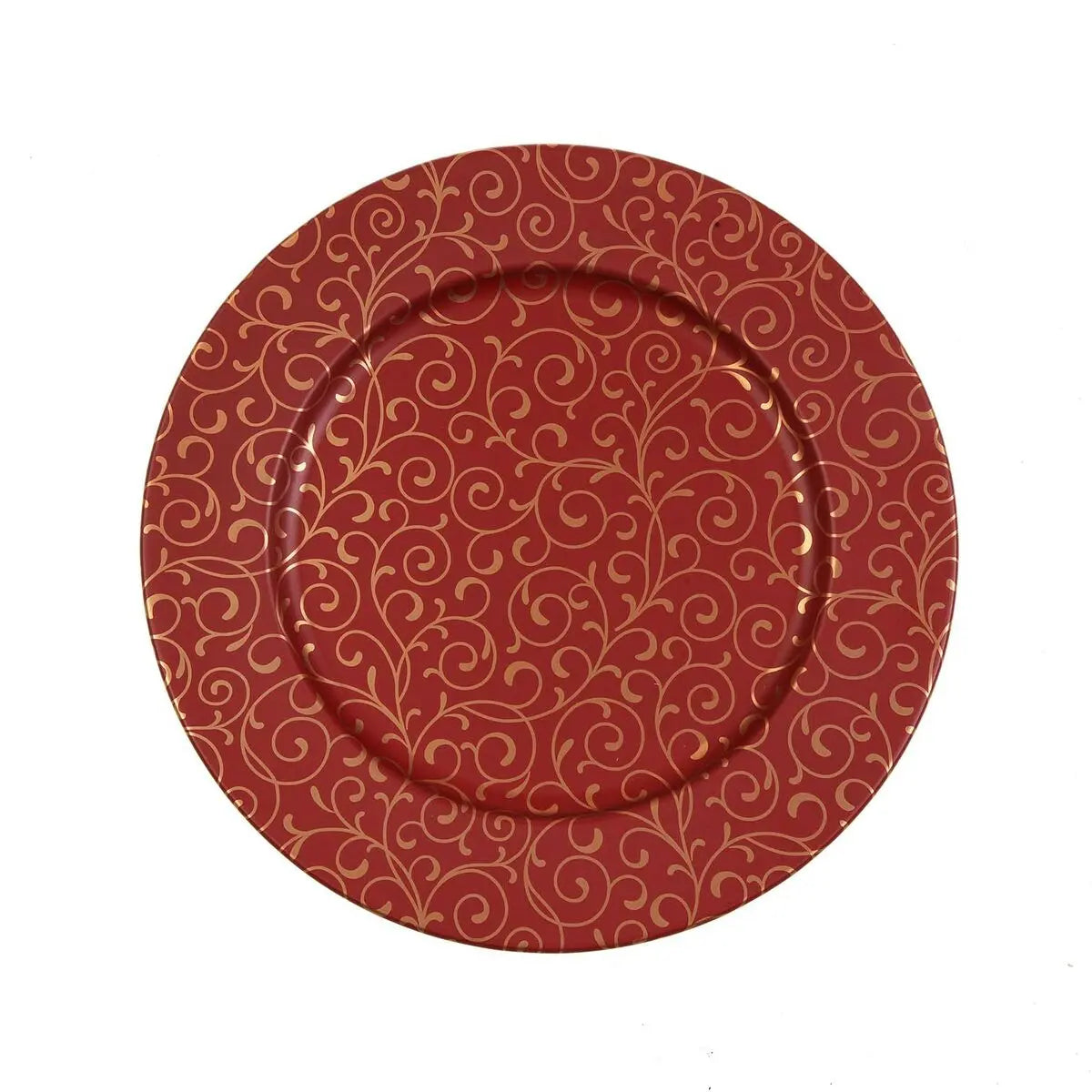 Dessous d'Assiette Versa Serpentine Rouge Métal 33 x 1,5 x 33 cm Mamm