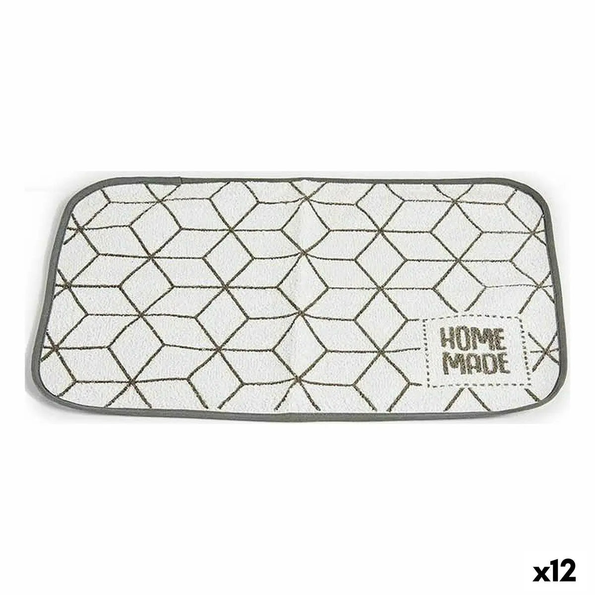 Dessous de plat 33 x 0,3 x 48 cm Gris Blanc (12 Unités) Mamm
