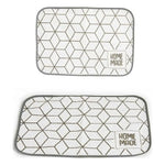 Dessous de plat 33 x 0,3 x 48 cm Gris Blanc (12 Unités) Mamm