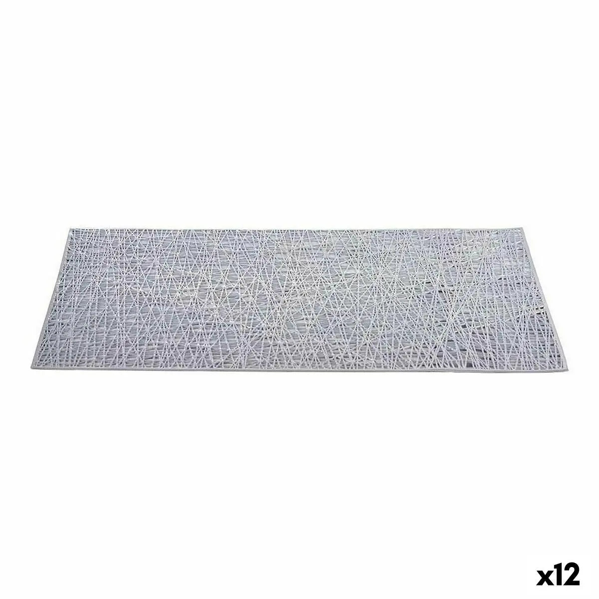 Dessous de plat Argenté Plastique (45 x 0,01 x 30 cm) (12 Unités) Mamm