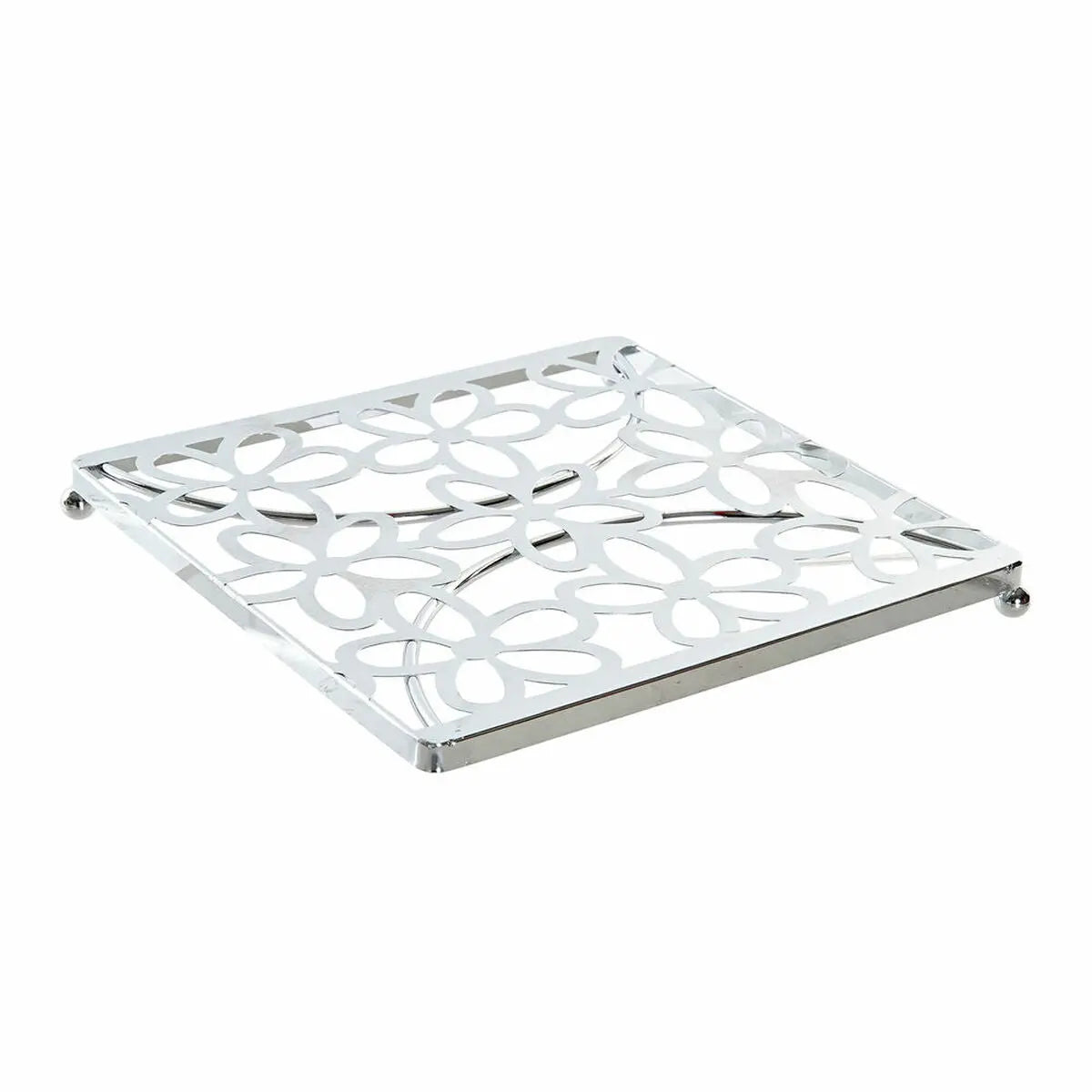 Dessous de plat DKD Home Decor Argenté Métal Plastique 18 x 18 x 1,5 cm Mamm