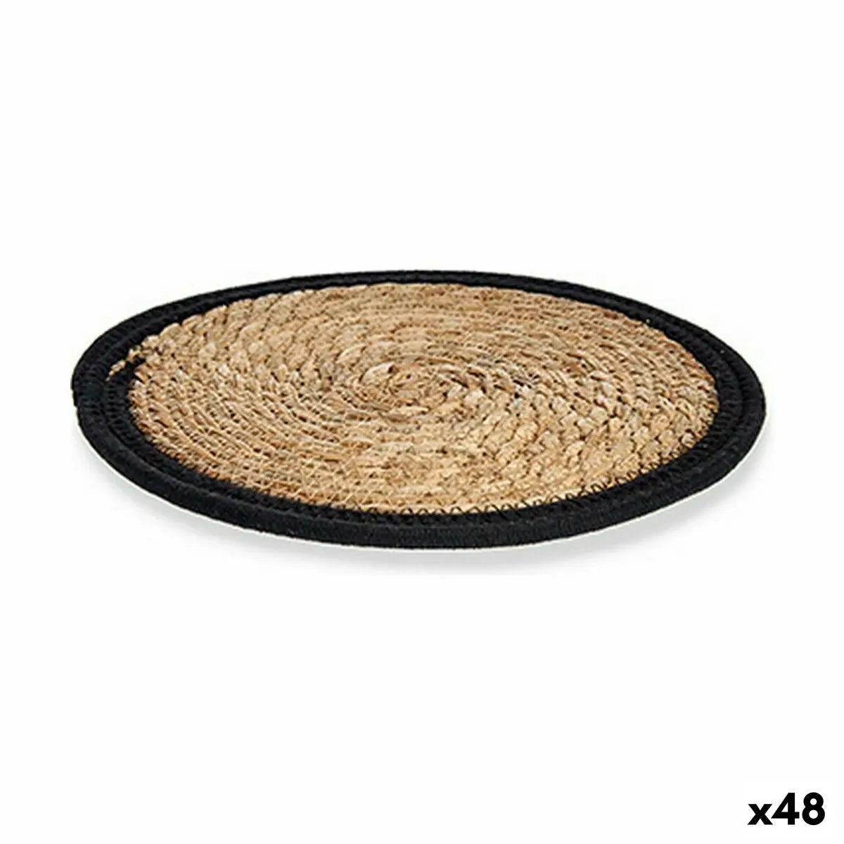 Dessous de plat Naturel Noir 30 x 1 x 30 cm (48 Unités) Mamm