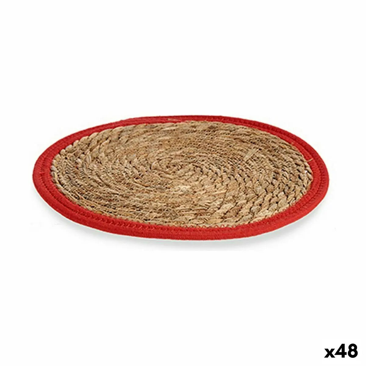 Dessous de plat Naturel Rouge 35 x 1 x 35 cm (48 Unités) Mamm