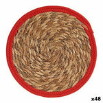 Dessous de plat Naturel Rouge Fibre naturelle (30 x 1 x 30 cm) (48 Unités) Mamm