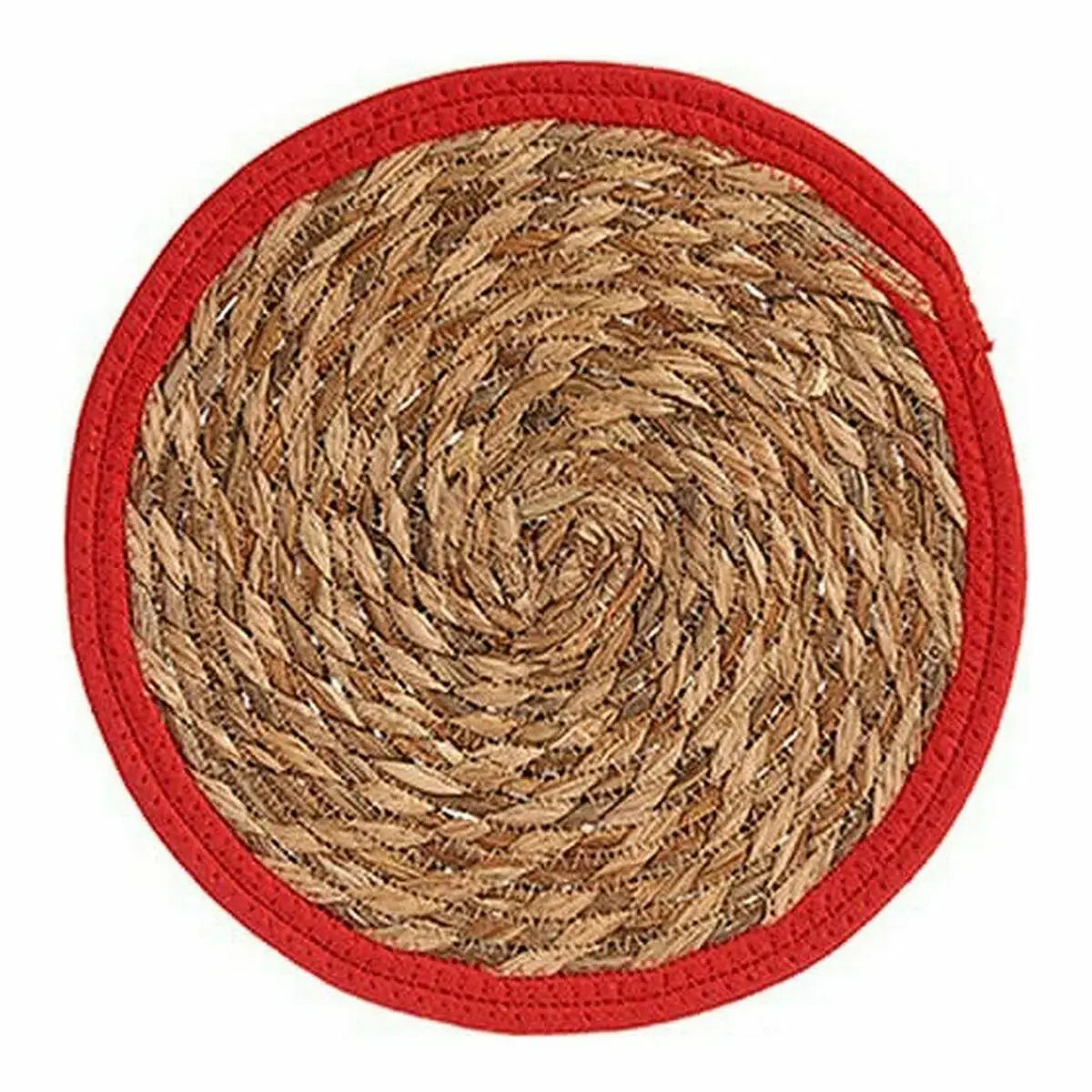 Dessous de plat Naturel Rouge Fibre naturelle (30 x 1 x 30 cm) (48 Unités) Mamm
