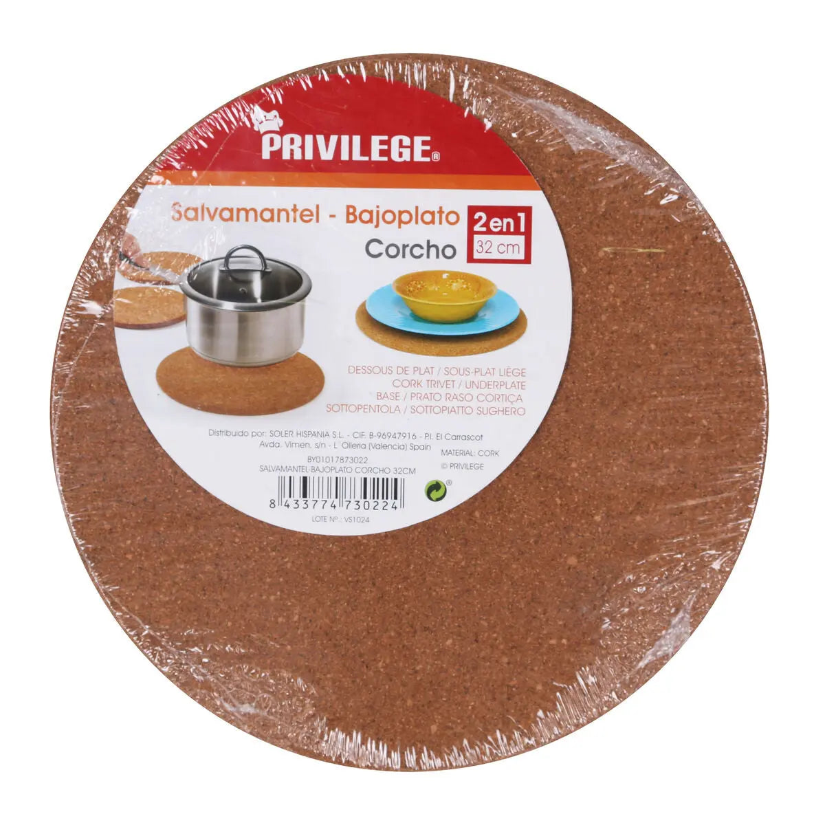 Dessous de plat Privilege 32 x 1 cm (12 Unités) Mamm