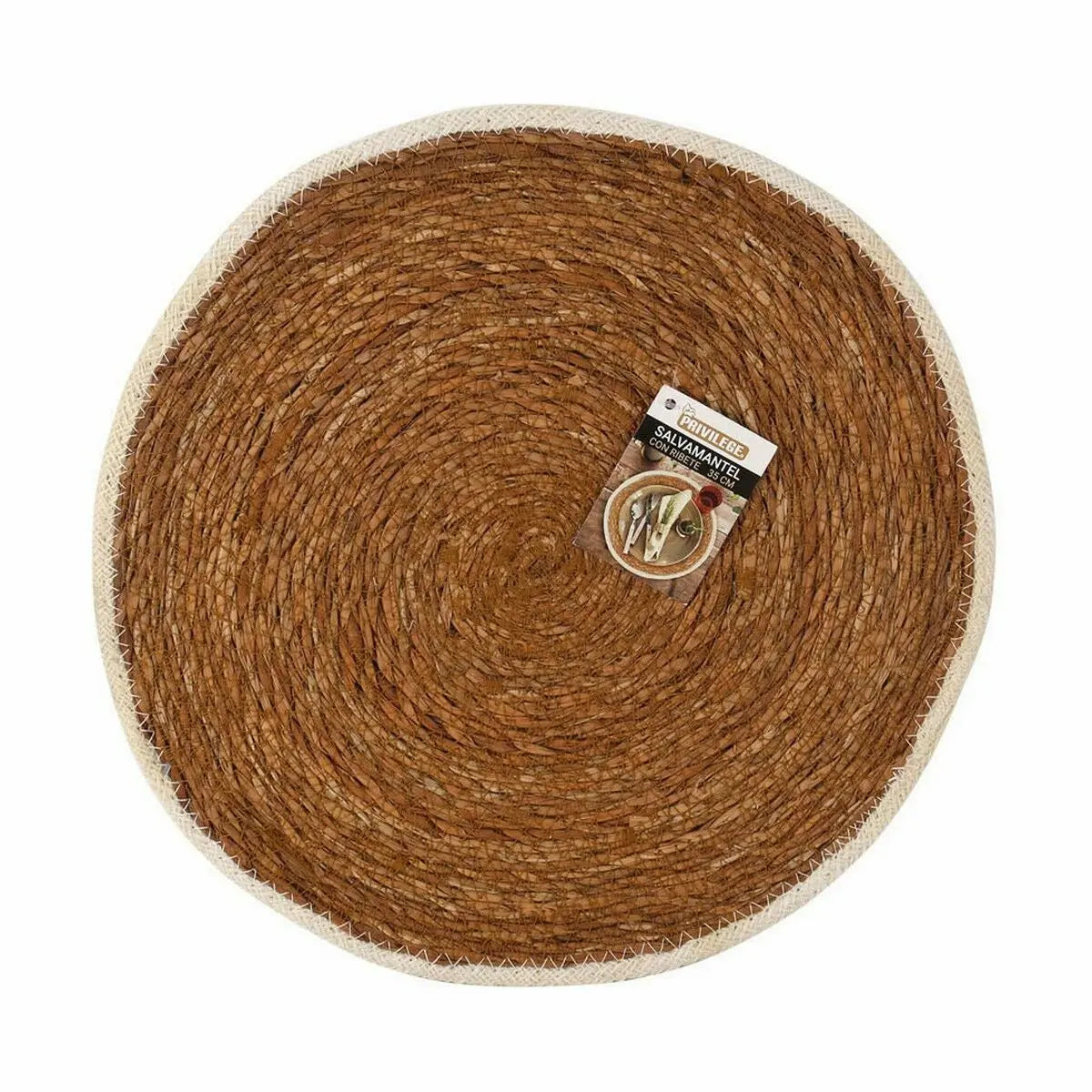 Dessous de plat Privilege Algues marines Marron Avec bordure Ø 35 cm (36 Unités) Mamm