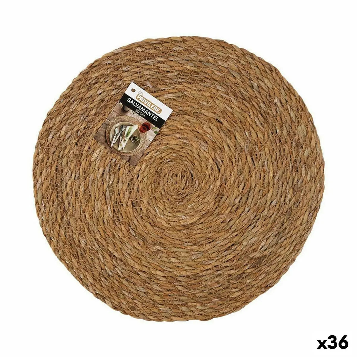 Dessous de plat Privilege Algues marines Marron Ø 30 cm (36 Unités) Mamm