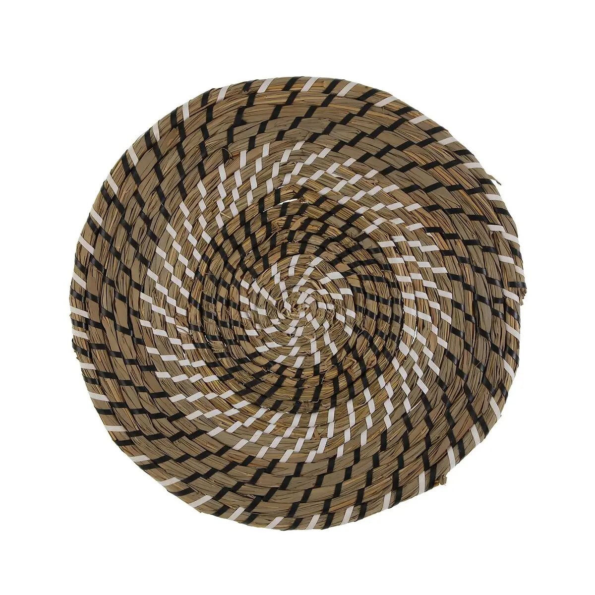 Dessous de plat Versa Blanc Noir Textile Jacinthe d'eau 38 cm Mamm