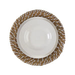 Dessous de plat Versa Blanc Textile Jacinthe d'eau 38 cm Mamm