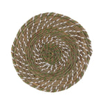 Dessous de plat Versa Blanc Vert Textile Jacinthe d'eau 38 cm Mamm