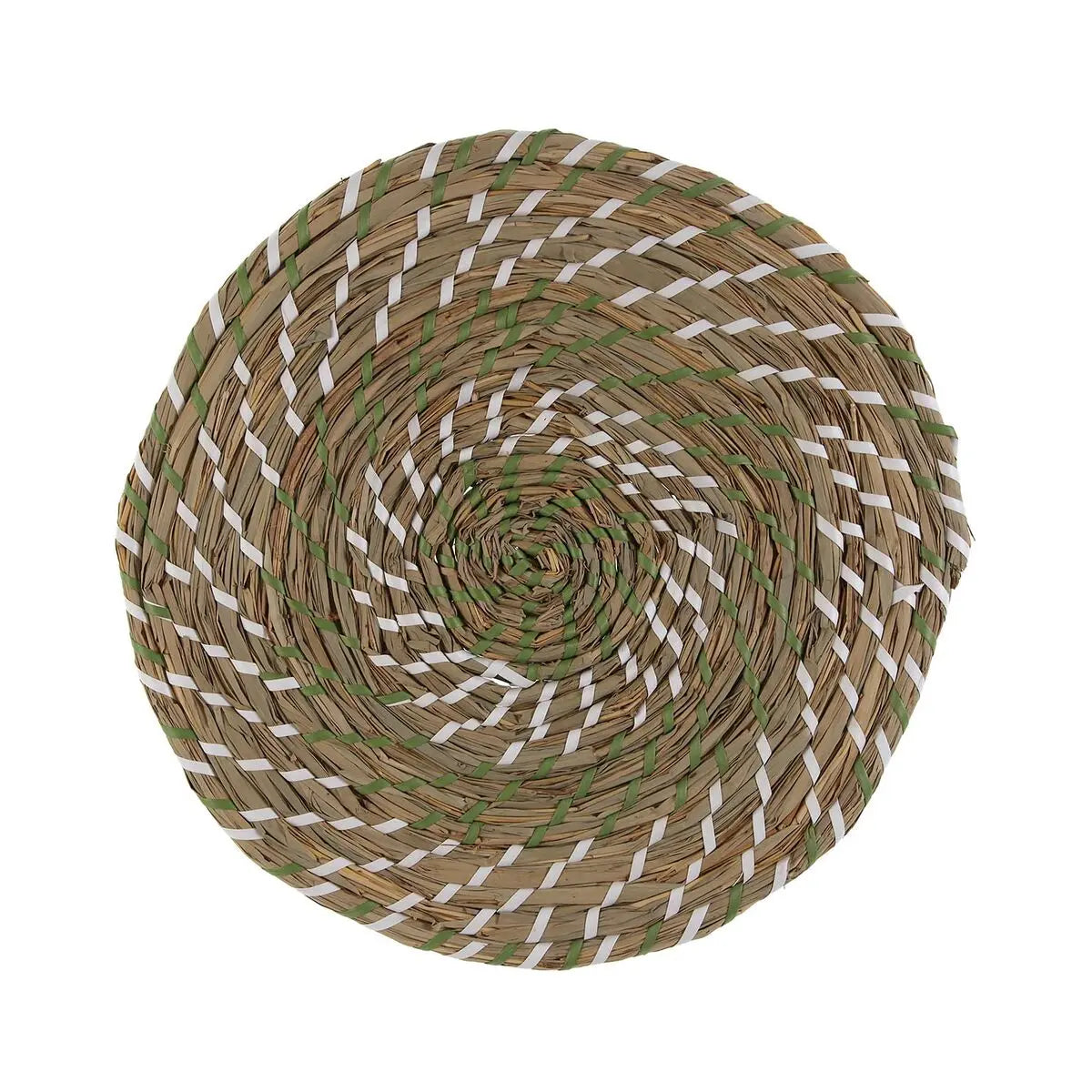 Dessous de plat Versa Blanc Vert Textile Jacinthe d'eau 38 cm Mamm