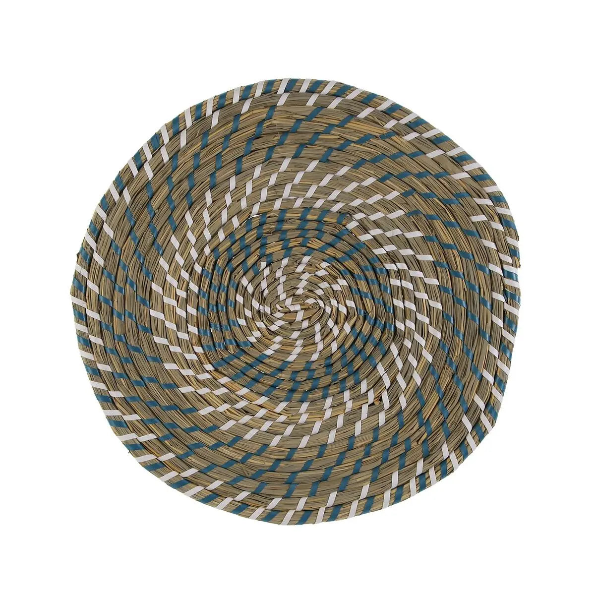 Dessous de plat Versa Bleu Blanc Textile Jacinthe d'eau 38 cm Mamm
