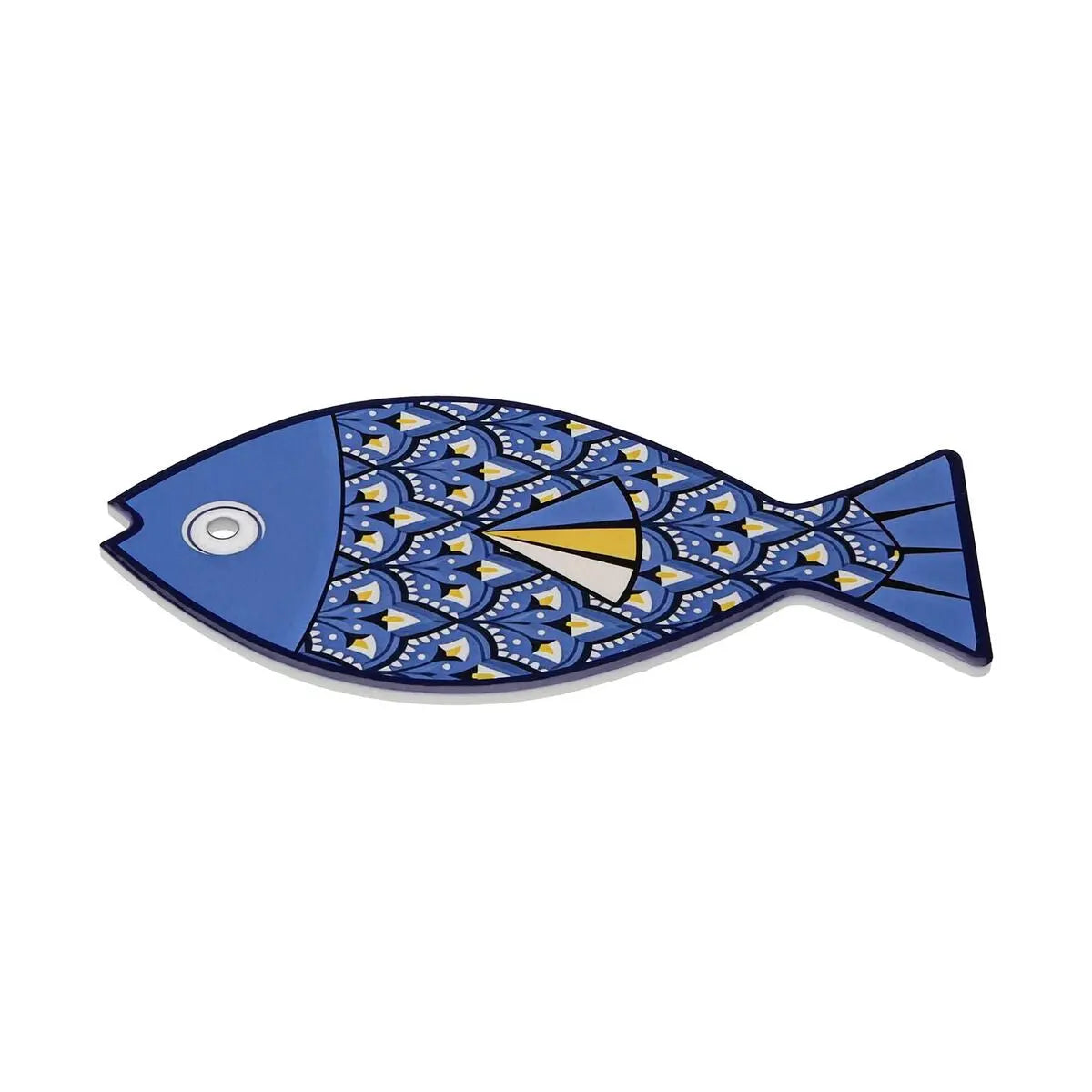 Dessous de plat Versa Bleu Liège Céramique Poisson 14 x 0,7 x 20 cm Mamm