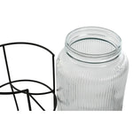 Distributeur d'eau Home ESPRIT Noir Métal Silicone Verre ABS 5 L 19,6 x 23,5 x 40,5 cm Bigbuy