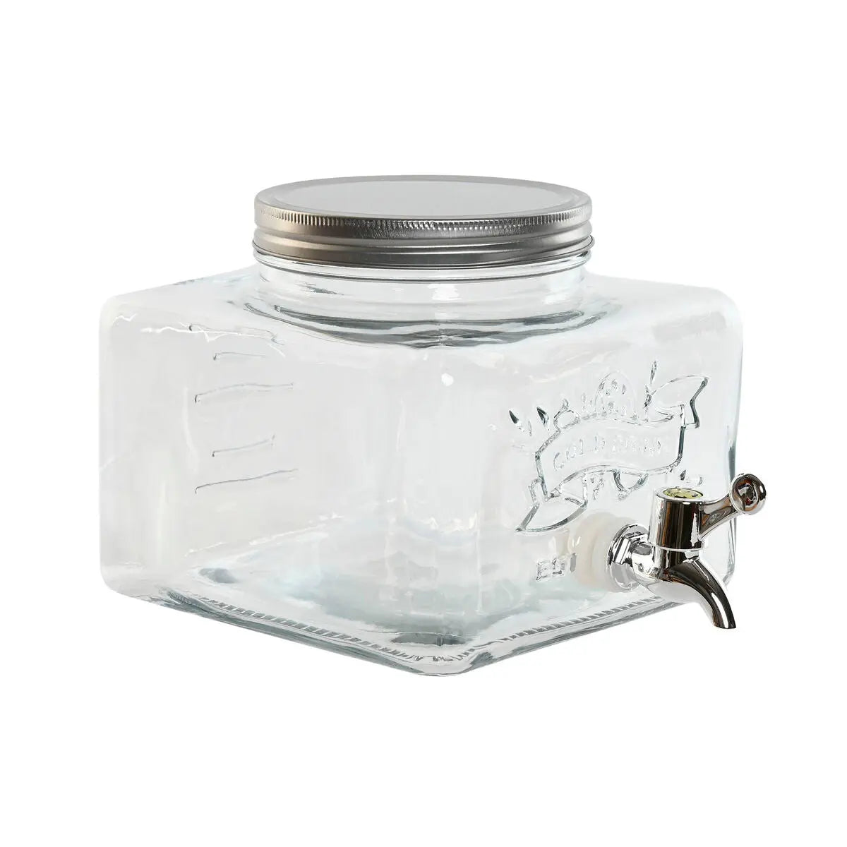 Distributeur d'eau Home ESPRIT Transparent Métal Silicone Verre ABS 3,5 L 19 x 25 x 16 cm Bigbuy
