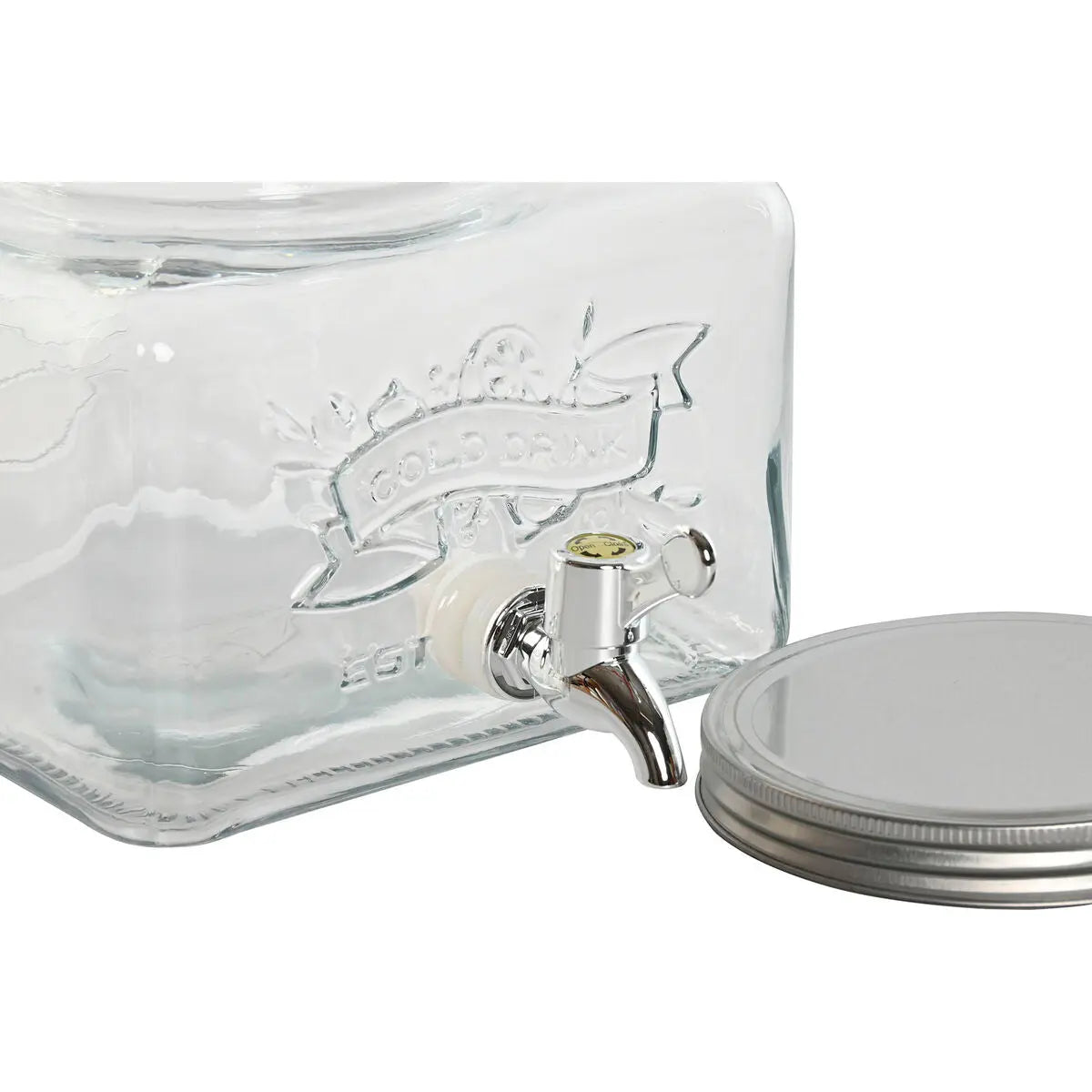 Distributeur d'eau Home ESPRIT Transparent Métal Silicone Verre ABS 3,5 L 19 x 25 x 16 cm Bigbuy