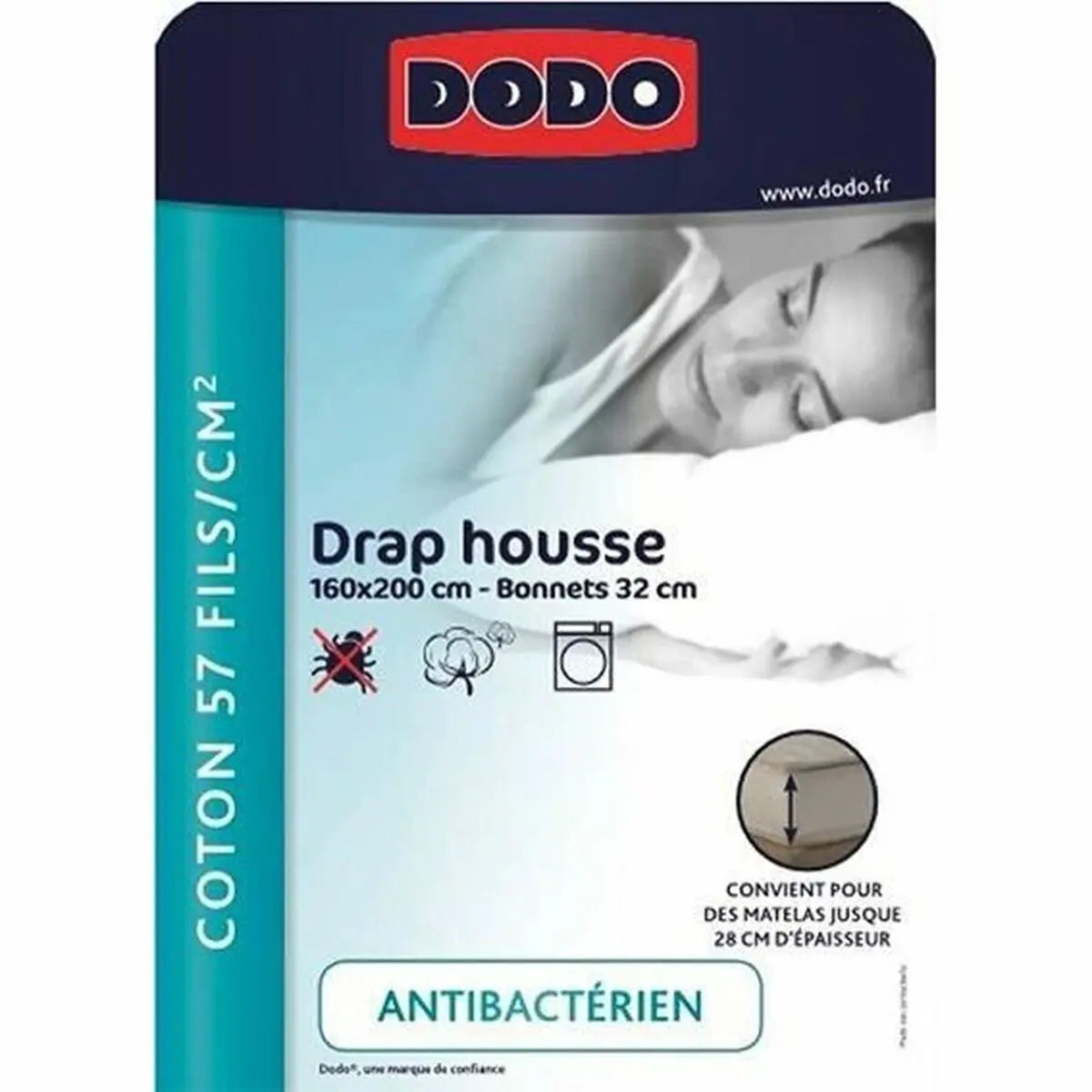 Drap housse DODO Taupe Mamm