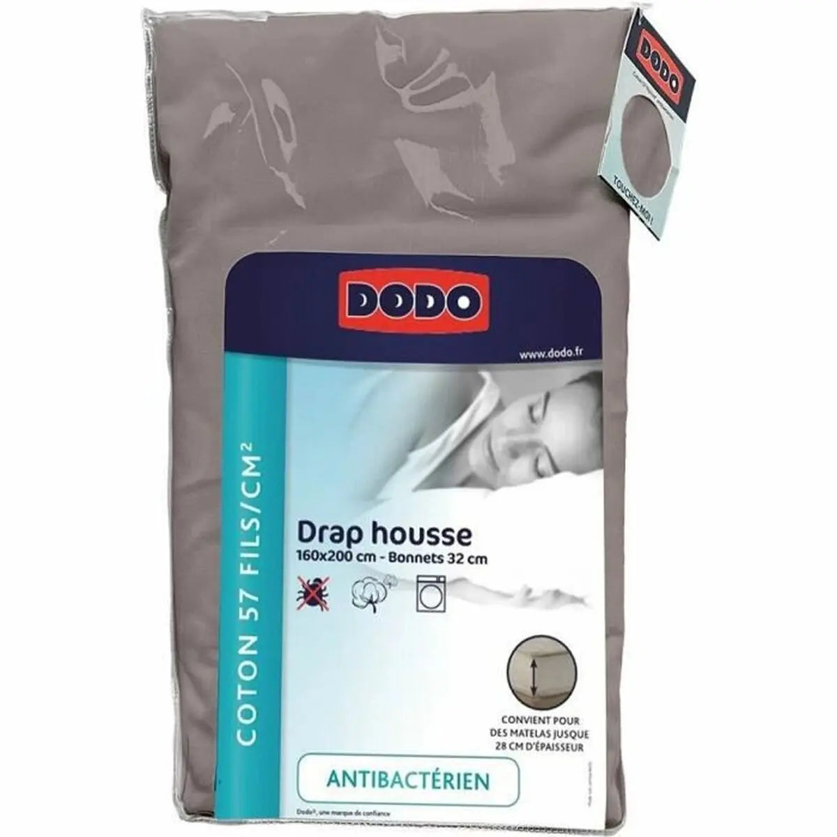 Drap housse DODO Taupe Mamm