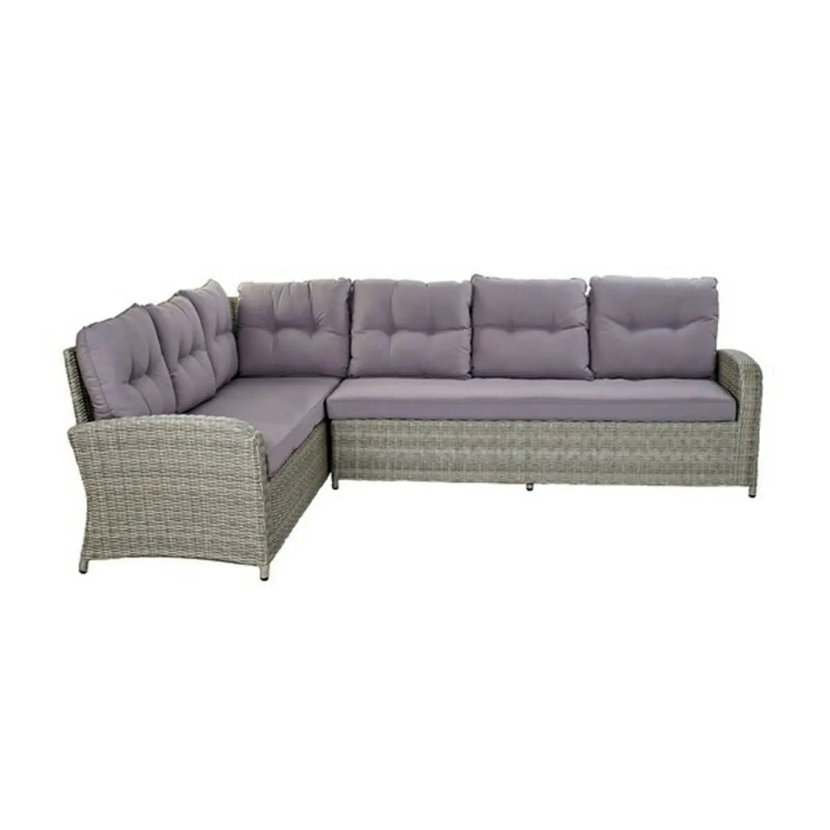 Ensemble Canapé + Table DKD Home Decor MB-166669 Extérieur Verre Polyester rotin synthétique Acier (267 x 204 x 90 cm) (4 pcs) Bigbuy