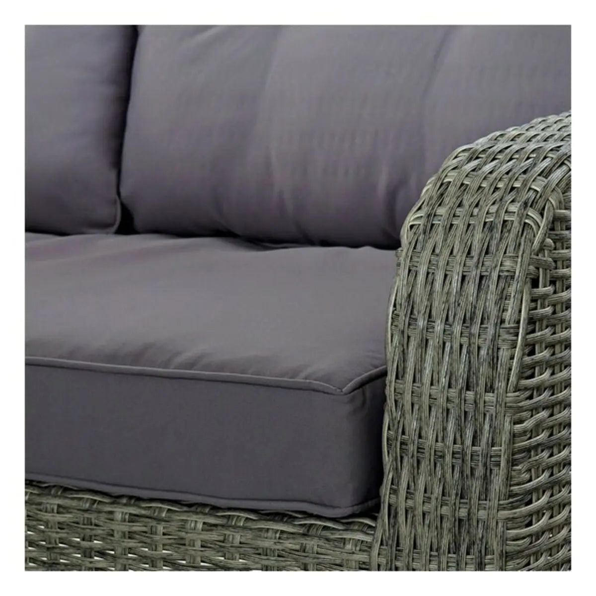 Ensemble Canapé + Table DKD Home Decor MB-166669 Extérieur Verre Polyester rotin synthétique Acier (267 x 204 x 90 cm) (4 pcs) Bigbuy