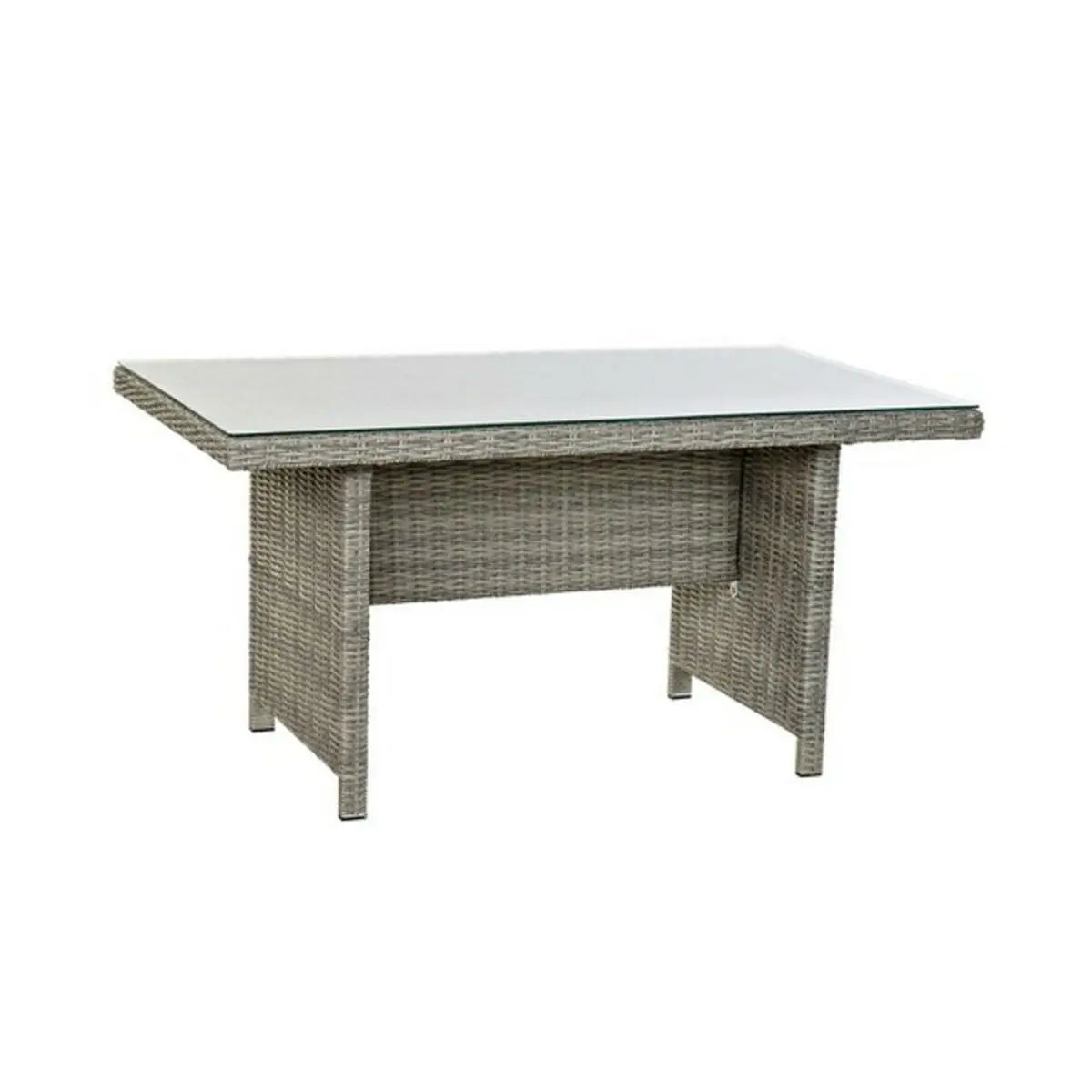 Ensemble Canapé + Table DKD Home Decor MB-166669 Extérieur Verre Polyester rotin synthétique Acier (267 x 204 x 90 cm) (4 pcs) Bigbuy
