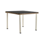 Ensemble Canapé + Table DKD Home Decor Verre rotin synthétique Acier (190 x 190 x 70 cm) Bigbuy