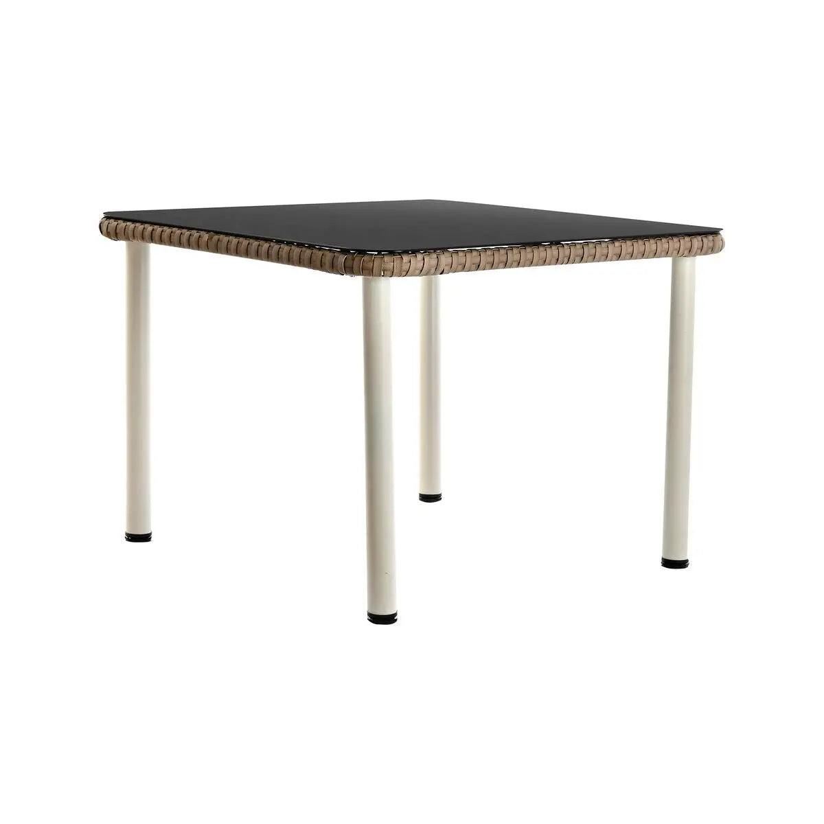 Ensemble Canapé + Table DKD Home Decor Verre rotin synthétique Acier (190 x 190 x 70 cm) Bigbuy