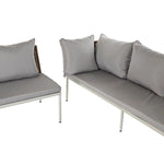 Ensemble Canapé + Table DKD Home Decor Verre rotin synthétique Acier (190 x 190 x 70 cm) Bigbuy