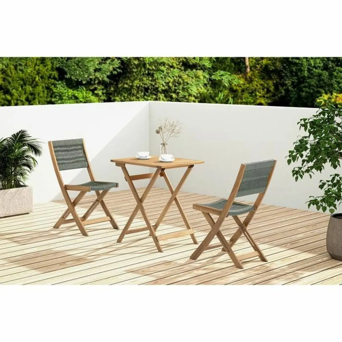 Ensemble Table + 2 Chaises Bigbuy