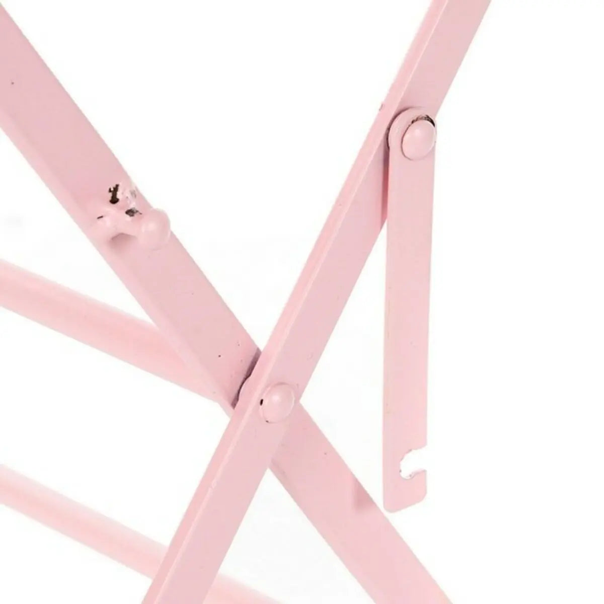Ensemble Table + 2 Chaises DKD Home Decor MB-177410 Rose Métal 60 x 60 x 75 cm (3 pcs) Bigbuy