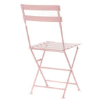 Ensemble Table + 2 Chaises DKD Home Decor MB-177410 Rose Métal 60 x 60 x 75 cm (3 pcs) Bigbuy