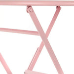 Ensemble Table + 2 Chaises DKD Home Decor MB-177410 Rose Métal 60 x 60 x 75 cm (3 pcs) Bigbuy