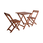 Ensemble Table + 2 Chaises EDM Bois d'acacia Bigbuy