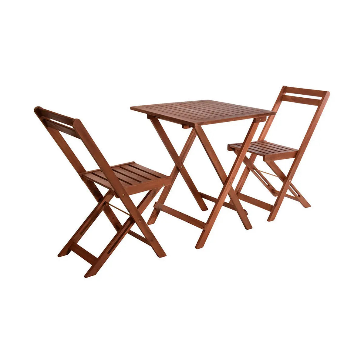 Ensemble Table + 2 Chaises EDM Bois d'acacia Bigbuy