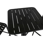 Ensemble Table + 2 Chaises Home ESPRIT Noir Métal polypropylène 60 x 60 x 102 cm Mamm