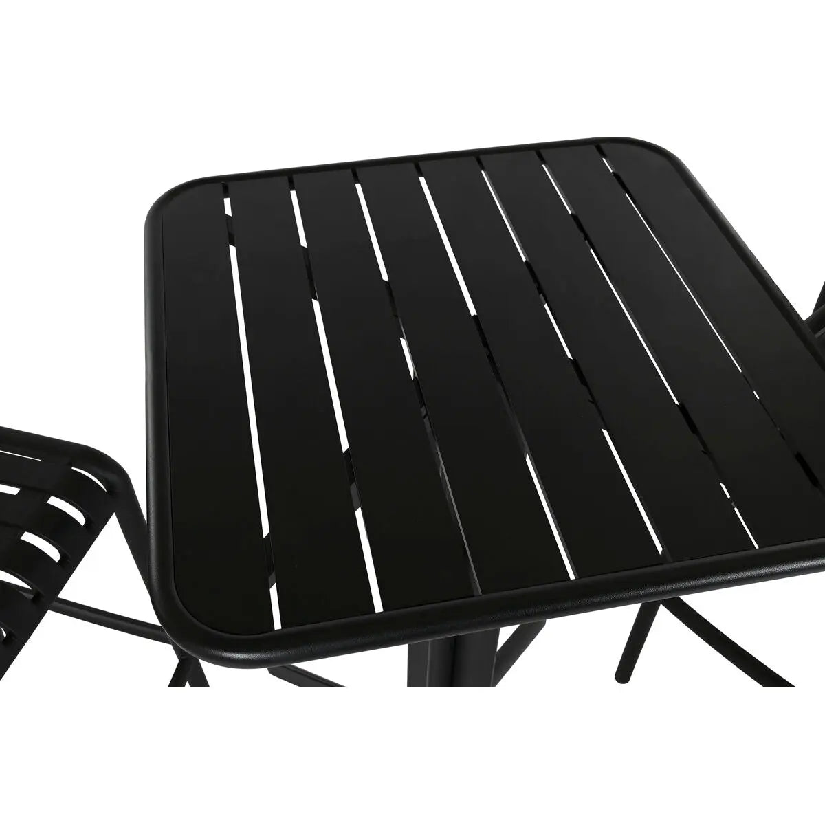 Ensemble Table + 2 Chaises Home ESPRIT Noir Métal polypropylène 60 x 60 x 102 cm Mamm