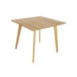 Ensemble Table + 4 Chaises DKD Home Decor 90 x 90 x 75 cm Teck Corde Mamm