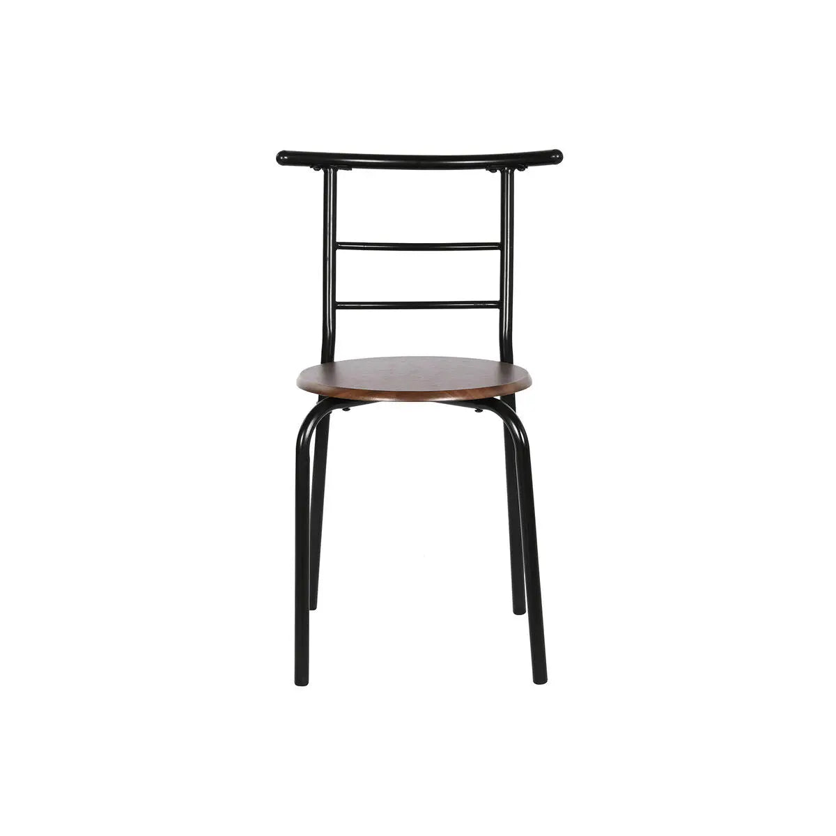 Ensemble Table + 4 Chaises DKD Home Decor Marron Noir Métal Bois MDF 121 x 55 x 78 cm Bigbuy