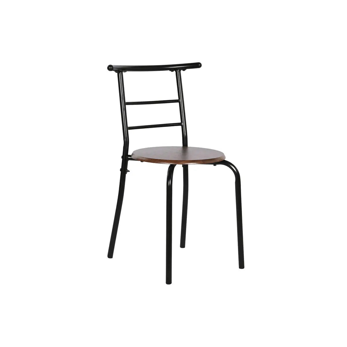 Ensemble Table + 4 Chaises DKD Home Decor Marron Noir Métal Bois MDF 121 x 55 x 78 cm Bigbuy