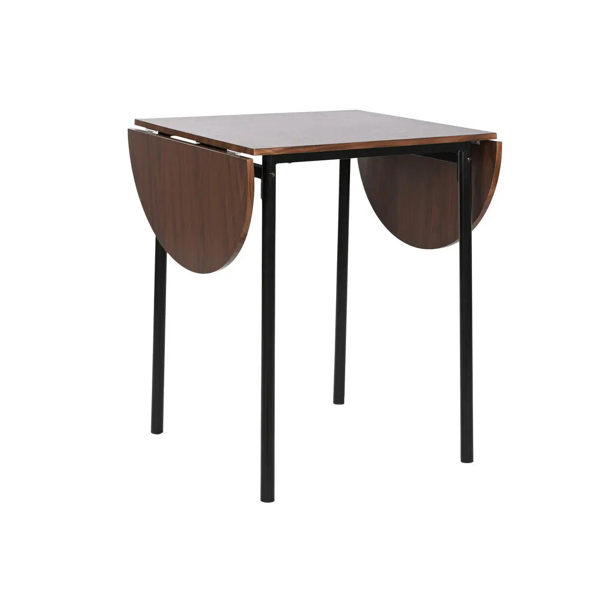 Ensemble Table + 4 Chaises DKD Home Decor Marron Noir Métal Bois MDF 121 x 55 x 78 cm Bigbuy